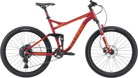 Велосипед Stark Tactic FS 27.4 HD (2024) красный матовый/оранжевый