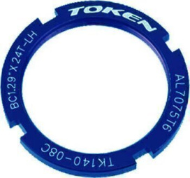 Гайка TOKEN TK042S стопорная для TRACK, FIX, Single Speed 1,29"x24L, AL7075