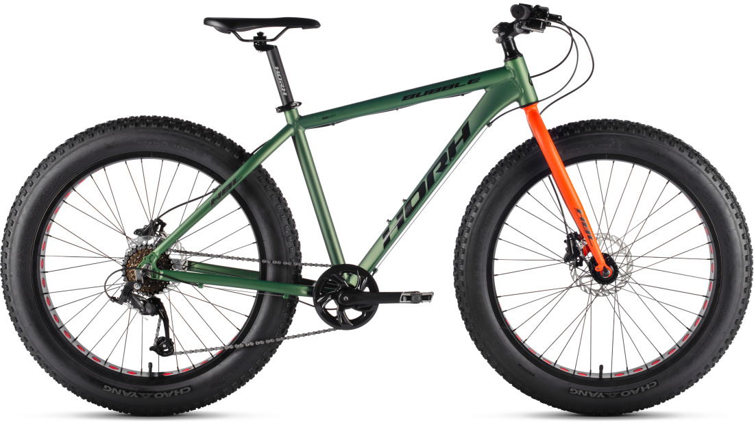 Велосипед HORH BUBBLE 26"HD (2024) Matt Green-Orange