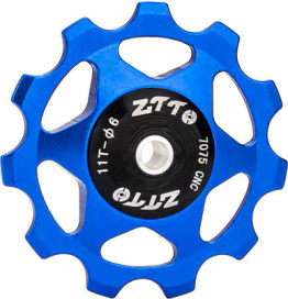 Ролик заднего переключателя ZTTO керам. подшипник 11T Blue