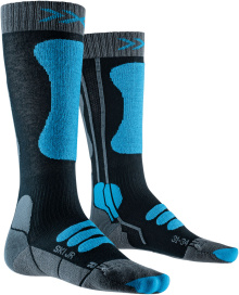 Носки X-BIONIC SKI JR 4.0 (24/25) Anthracite Melange-Galactic Blue