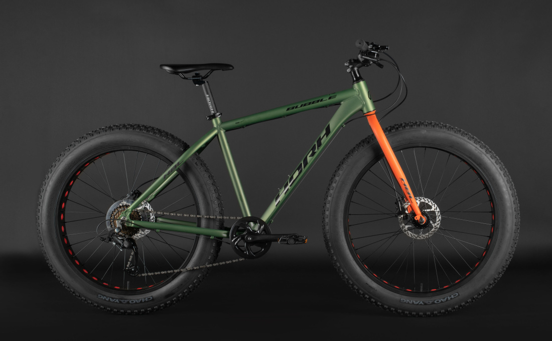 Велосипед HORH BUBBLE 26"HD (2024) Matt Green-Orange