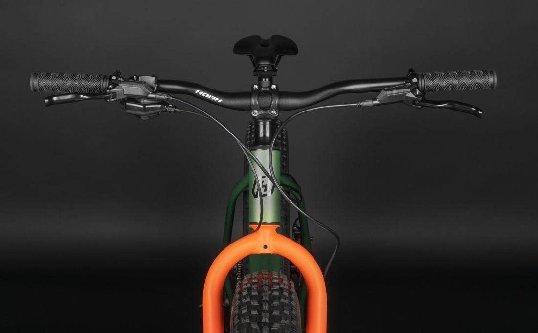 Велосипед HORH BUBBLE 26"HD (2024) Matt Green-Orange